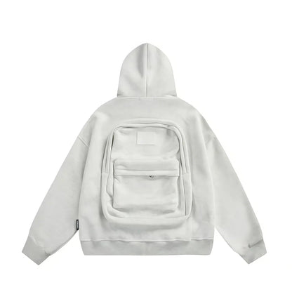 HoodSac™ - Tragbarer Reise-Hoodie mit integriertem Stauraum