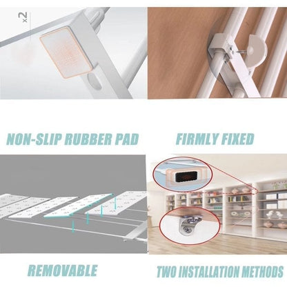 OrganizeEase™ – Erweiterbares Spannregal für den Kleiderschrank