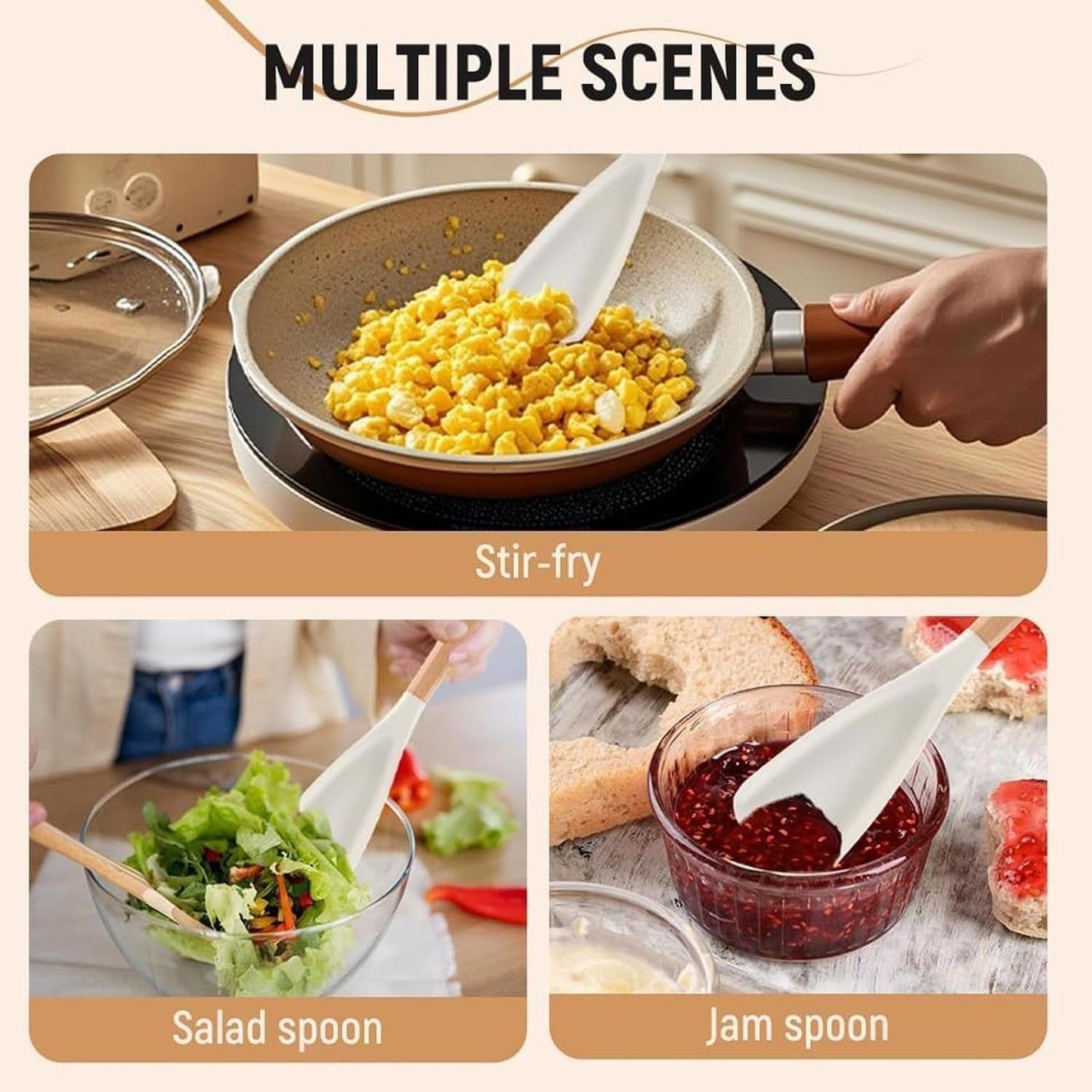 Vielseitiger Küchenlöffel zum Kochen und Servieren