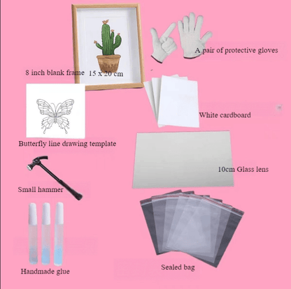 DIY™ | Butterfly Broken Mirror Photo Frame 