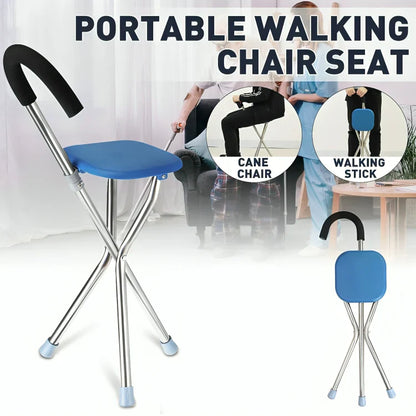 CrutchSeat™ | 2-in-1 walking stick and foldable seat