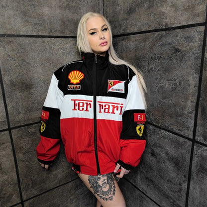 Comfry™ | Unisex vintage Ferrari-style racing jacket