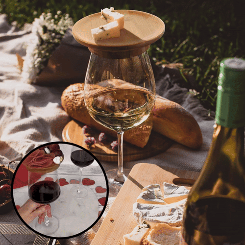 Weinplatte für Glashalterung