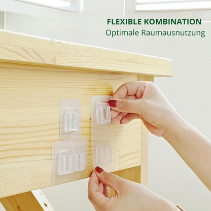 StickEase™ | Double-sided adhesive wall hooks (5/10/20 sets) 