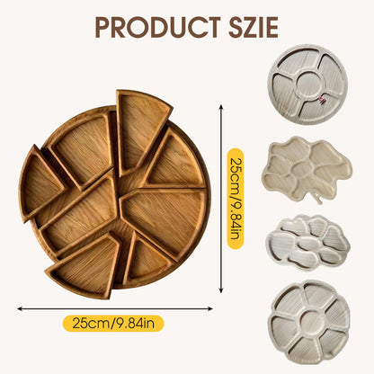 SnackEase™ - Abnehmbares Geteiltes Servierbrett für Snacks
