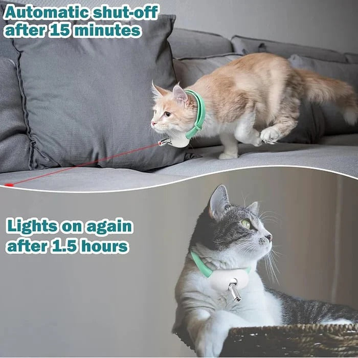 PawLuxe™ - Interaktives Laser-Spielzeughalsband für Katzen