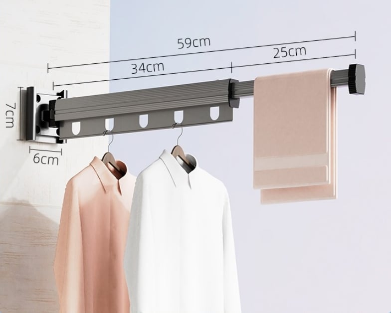 AirFlex™ - Wandmontierter klappbarer Wäscheständer