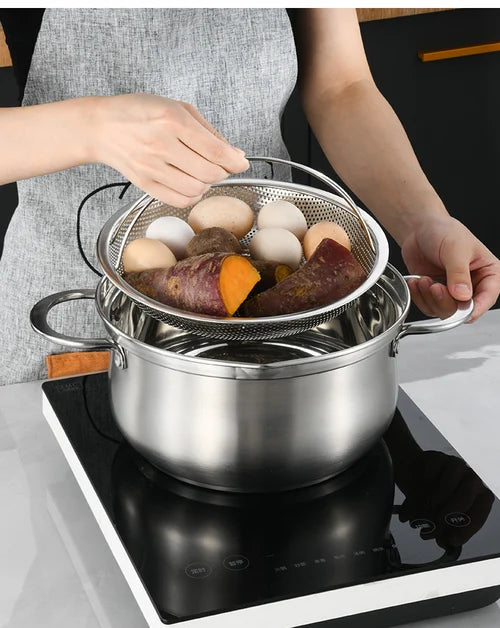 Vapure™ | All-in-one stainless steel steamer with handle