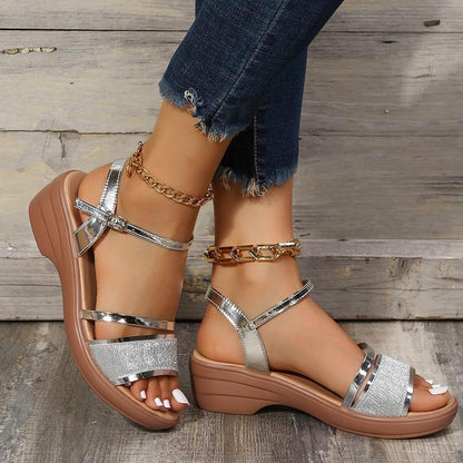 WedgeWonders™ | Women's Open Toe Wedge Sandals