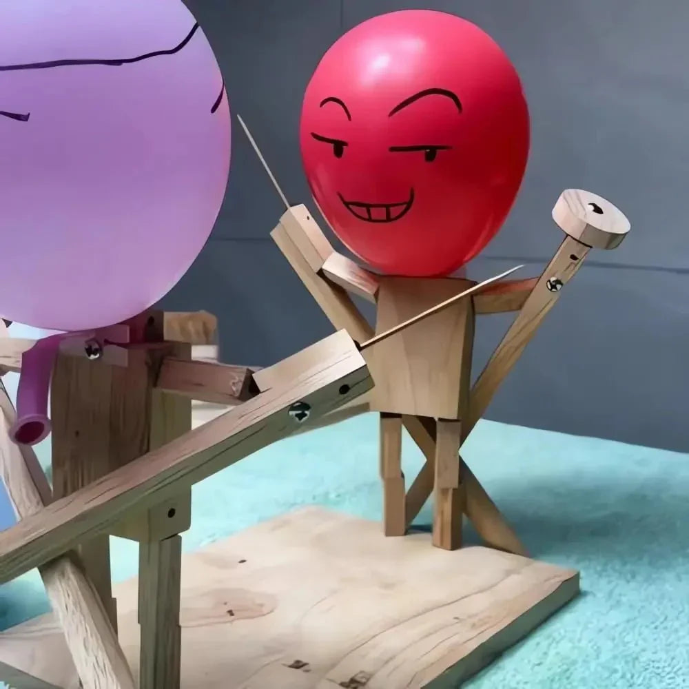 WoodKnight™ | Balloon Bamboo Man Sword Fight - Incl. 40 Balloons