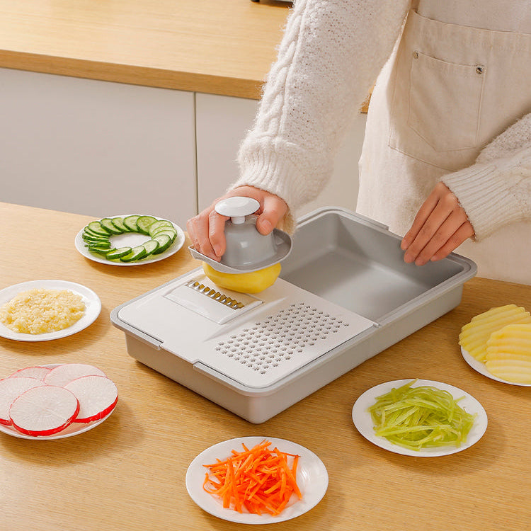 SlicePro™ - Multifunktionales Küchen-Schneidebrett mit Reibe