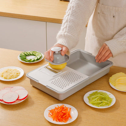 SlicePro™ - Multifunktionales Küchen-Schneidebrett mit Reibe