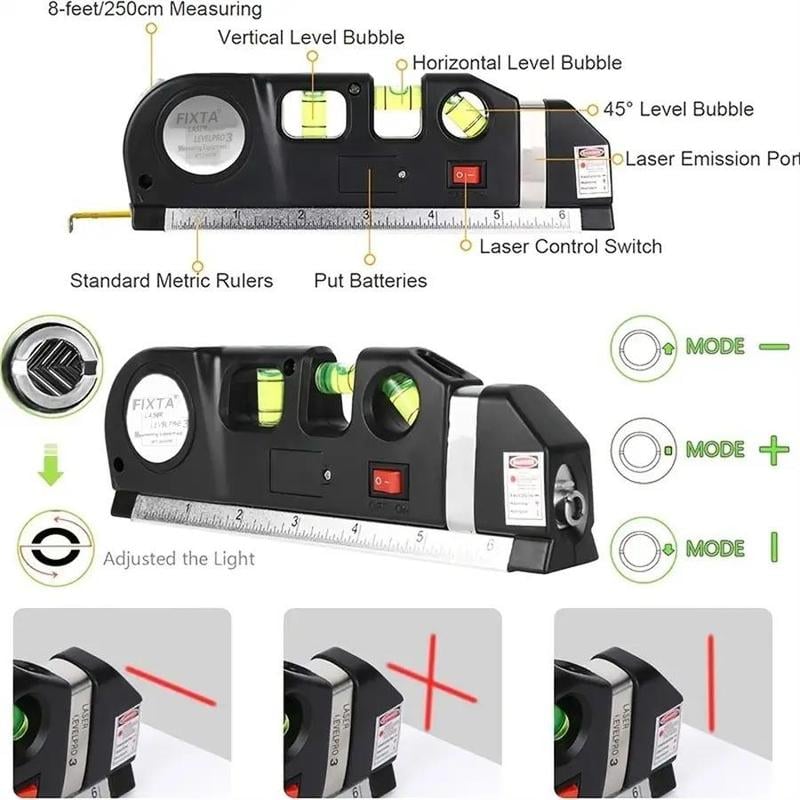 LevelMaster™ | Multipurpose laser level with 3 line modes