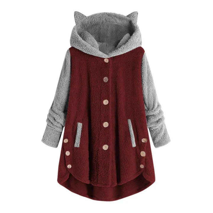 50% off | Tilly™ - Button-front Hoodie with Ears [Last Day Discount]