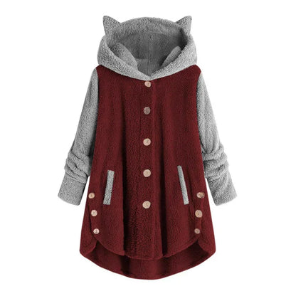 50% off | Tilly™ - Button-front Hoodie with Ears [Last Day Discount]