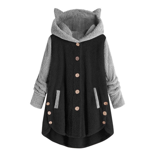 50% off | Tilly™ - Button-front Hoodie with Ears [Last Day Discount]