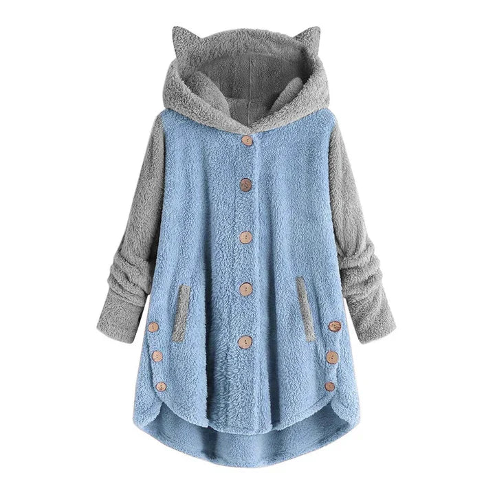 50% off | Tilly™ - Button-front Hoodie with Ears [Last Day Discount]