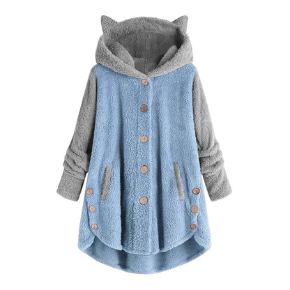50% off | Tilly™ - Button-front Hoodie with Ears [Last Day Discount]