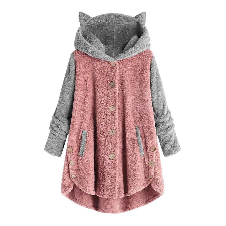 50% off | Tilly™ - Button-front Hoodie with Ears [Last Day Discount]