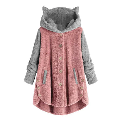 50% off | Tilly™ - Button-front Hoodie with Ears [Last Day Discount]