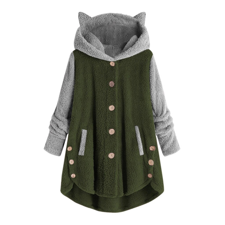 50% off | Tilly™ - Button-front Hoodie with Ears [Last Day Discount]