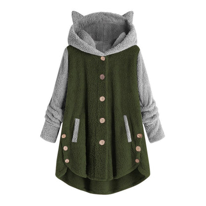 50% off | Tilly™ - Button-front Hoodie with Ears [Last Day Discount]
