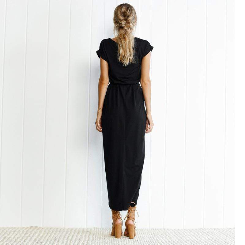 Glisett™ | Elegant maxi evening dress with slit
