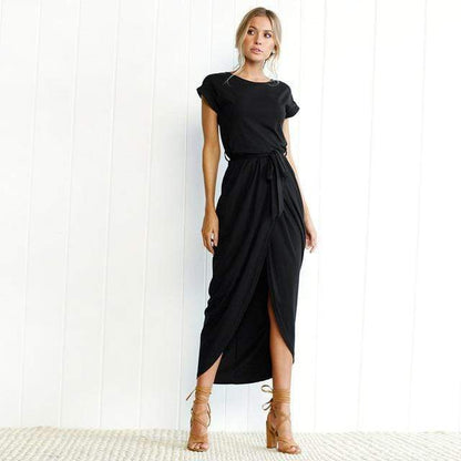Glisett™ | Elegant maxi evening dress with slit
