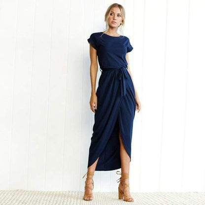 Glisett™ | Elegant maxi evening dress with slit