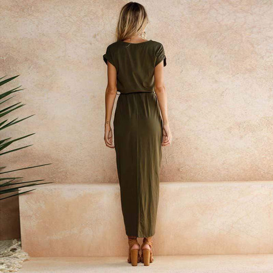 Glisett™ | Elegant maxi evening dress with slit