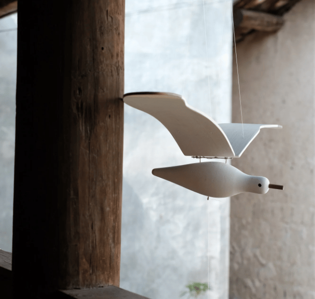 CoastalCrafts™ | Handcrafted Wooden Seagull Hanging Ornament 