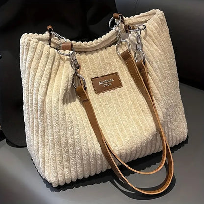 Yara™ | Sophisticated bag made of ribbed velour fabric