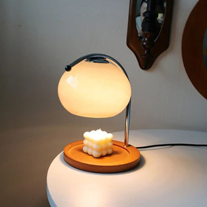 Vintage Glas-Tischlampe mit elegantem Retro-Design