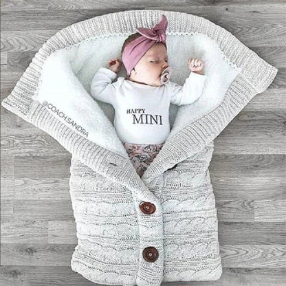 LittleCradle™ - Kuscheliger gestrickter Babyschlafsack für den Winter