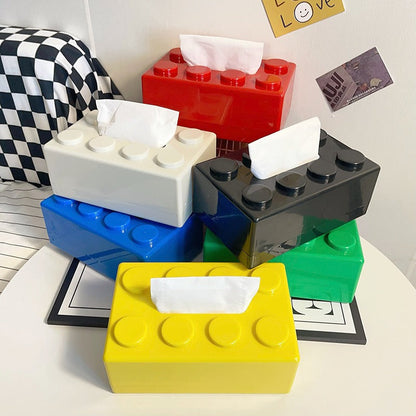 Moderner Wandhalter für Taschentücher mit verspieltem Blockdesign