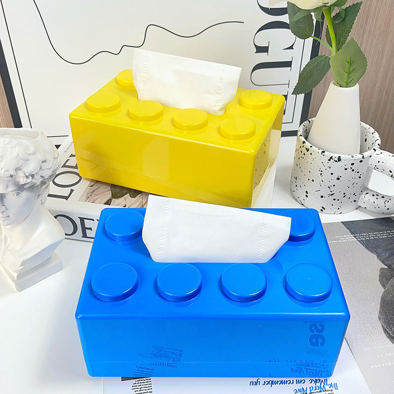 Moderner Wandhalter für Taschentücher mit verspieltem Blockdesign