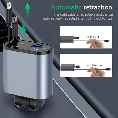 4-in-1 Auto-Ladegerät Organizer und Schnelllade-Hub