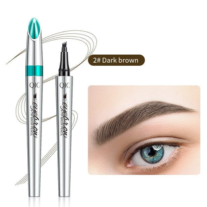 BrowFork™ – 3D Waterproof Eyebrow Pencil with 4-Prong Tip