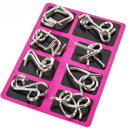 50% RABATT | BrainFlex™ - Metall-Puzzleset für kognitive Herausforderung und Spaß