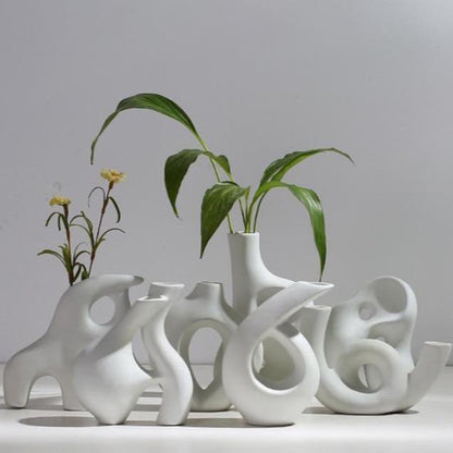 Modernes minimalistisches Keramikvase-Set für Wohnkultur