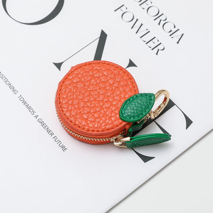 Weiches Leder Mini Münzgeldbörse mit niedlichem Frucht-Design