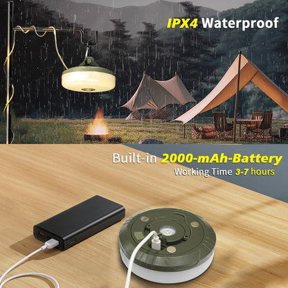 CampGlow™ | 4-in-1 camping lamp with RGB fairy lights and power bank