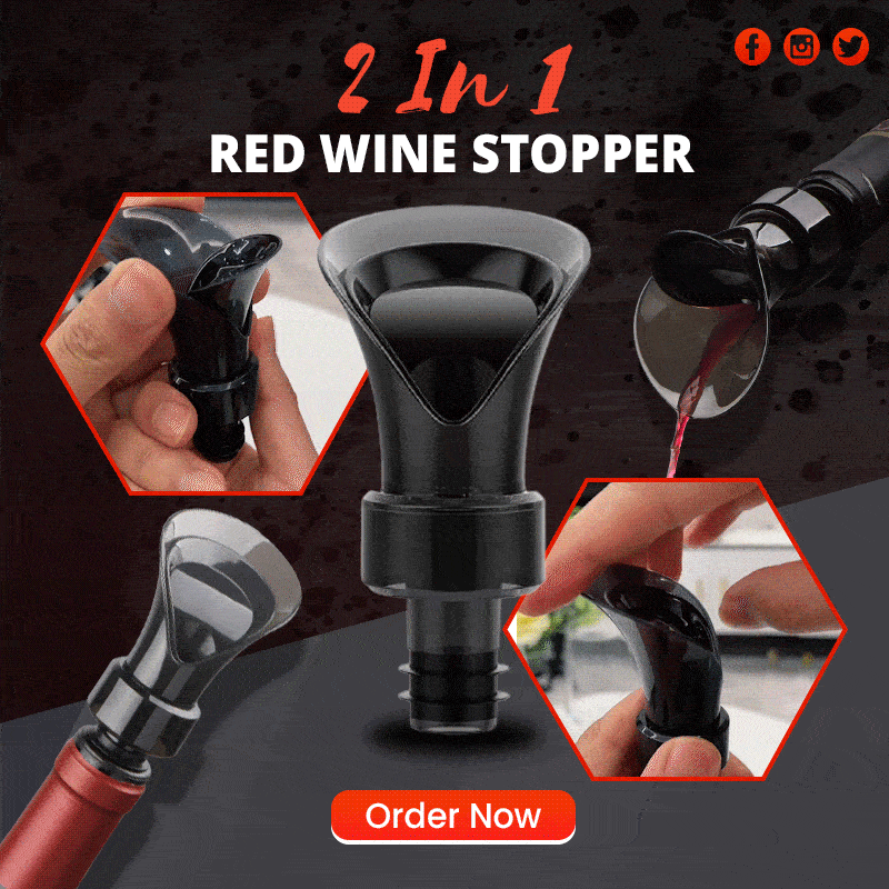 VinoSeal™ - 2-in-1 Rotweinverschluss und Ausgießer
