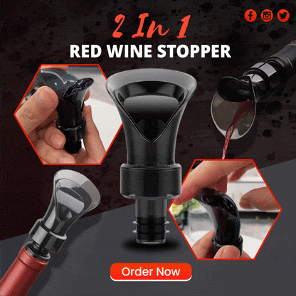 VinoSeal™ - 2-in-1 Rotweinverschluss und Ausgießer