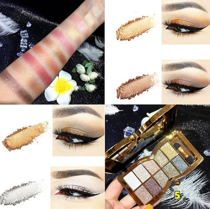 ShimmerGlam™ | 10 Colors Sparkle Shimmer Eyeshadow Palette