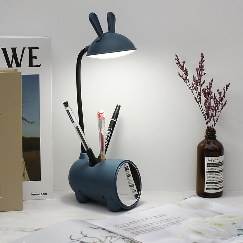 Moderne LED-Schreibtischlampe mit Stifthalter und Touch-Steuerung