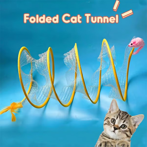 KittyMaze™ | Collapsible cat tunnel with built-in toy