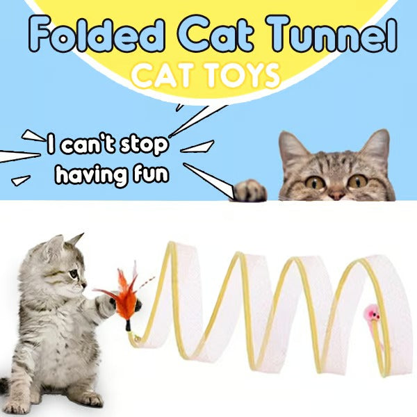 KittyMaze™ | Collapsible cat tunnel with built-in toy