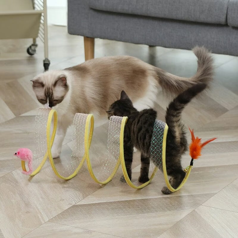 KittyMaze™ | Collapsible cat tunnel with built-in toy