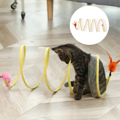 KittyMaze™ | Collapsible cat tunnel with built-in toy
